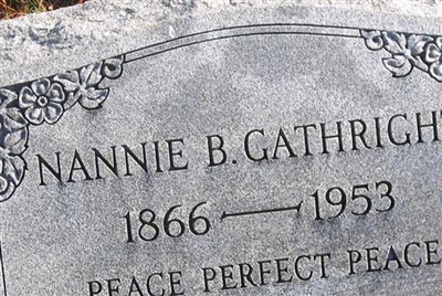 Nannie B. Mullan Gathright on Sysoon