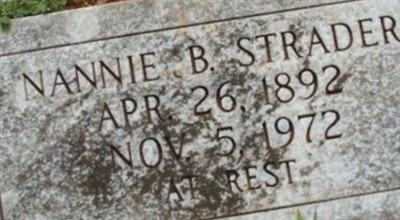 Nannie Bell Barber Strader on Sysoon