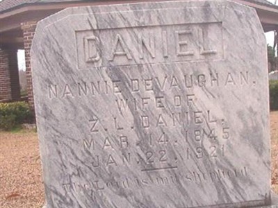 Nannie DeVaughan Daniel on Sysoon