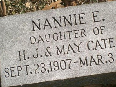 Nannie E Cates on Sysoon