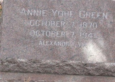 Nannie E Yohe Green on Sysoon