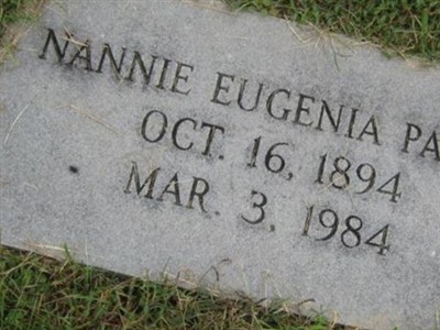Nannie Eugenia Payne on Sysoon