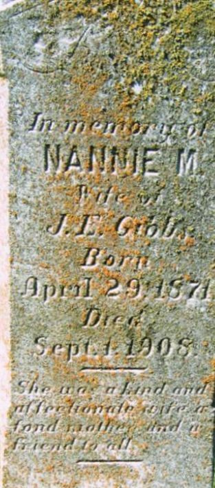 Nannie M Gibbs on Sysoon