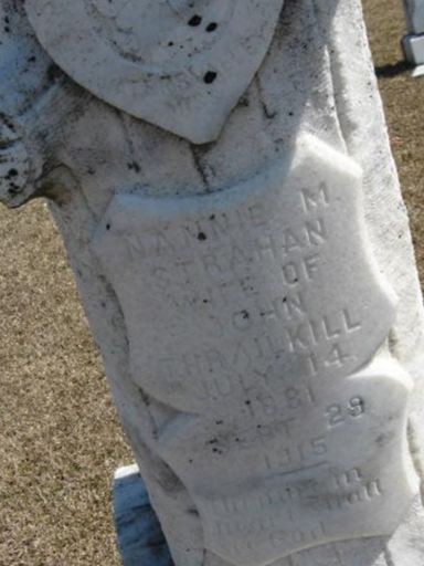 Nannie M. Strahan Thrailkill on Sysoon