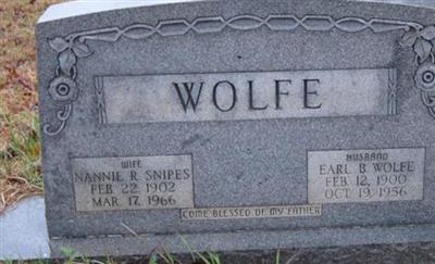 Nannie R Snipes Wolfe on Sysoon