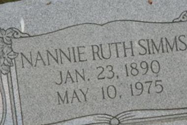 Nannie Ruth Simms on Sysoon