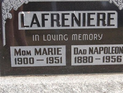 Napoleon LaFreniere on Sysoon