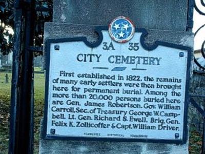 Nashville City Cemetery on Sysoon