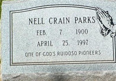 Nell Crain Parks on Sysoon