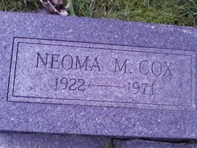 Neoma M Cox on Sysoon
