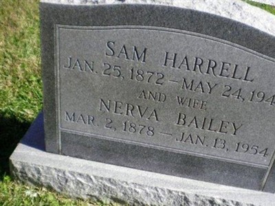 Nerva Bailey Harrell on Sysoon