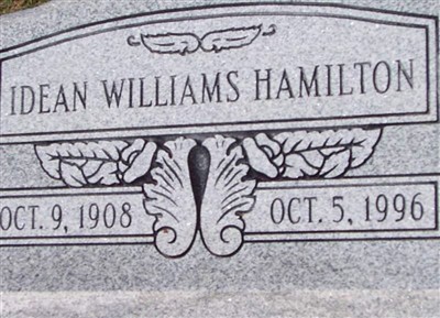 Neta Idean Williams Hamilton on Sysoon