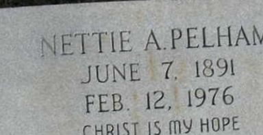 Nettie A Pelham on Sysoon