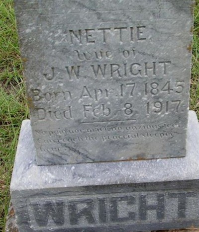 Nettie Criswell Wright on Sysoon