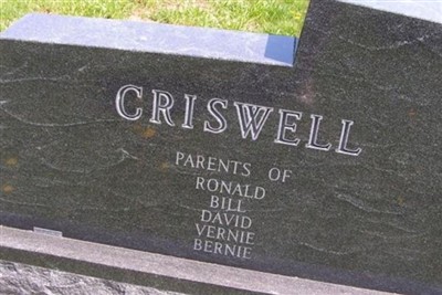 Nettie E Whiteman Criswell on Sysoon
