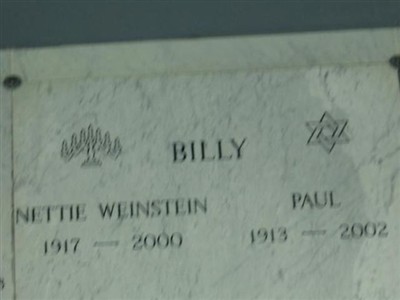 Nettie Weinstein Billy on Sysoon