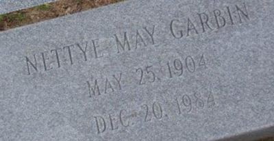 Nettye May Garbin on Sysoon
