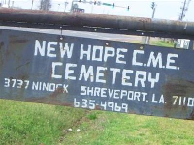 New Hope CME Cemetery on Sysoon