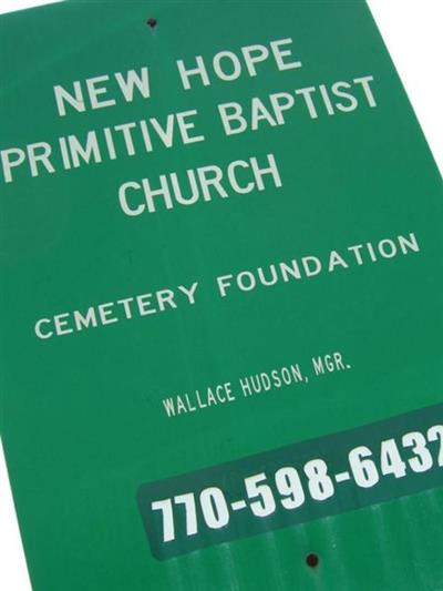 New Hope Primitive Baptist on Sysoon