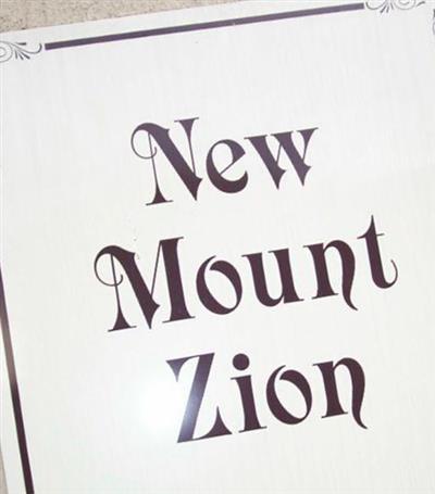 New Mount Zion Cemetery on Sysoon