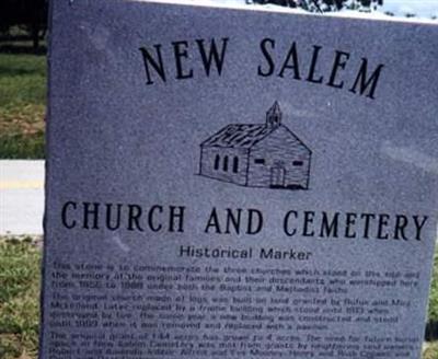 New Salem Cemetery on Sysoon