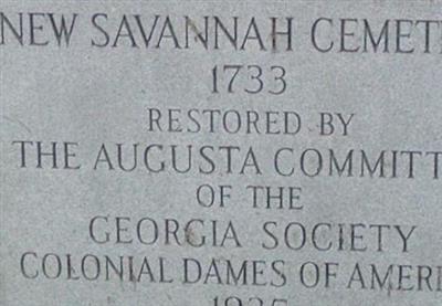 New Savannah Cemetery on Sysoon