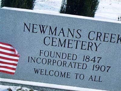 Newmans Creek Cemetery on Sysoon