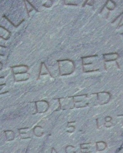 Nicholas Earnest Bader on Sysoon