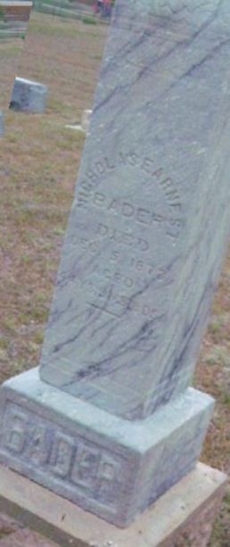 Nicholas Earnest Bader on Sysoon