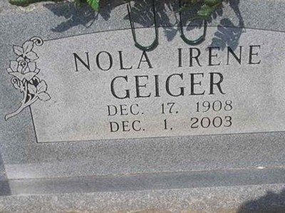 Nola Irene Fouts Geiger on Sysoon