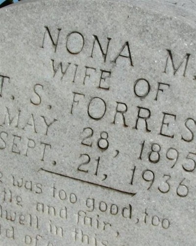 Nona Mae Parker Forrest on Sysoon