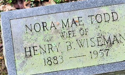 Nora Mae Todd Wiseman on Sysoon