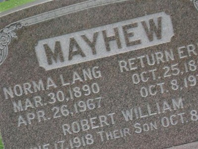 Norma Lang Mayhew on Sysoon