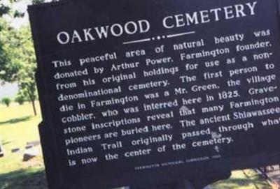 Oakwood Cemetery on Sysoon