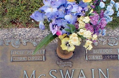 Ocie Poole McSwain on Sysoon