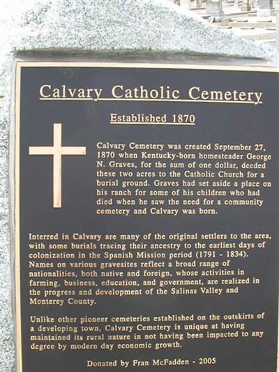 Old Calvary Cemetery on Sysoon