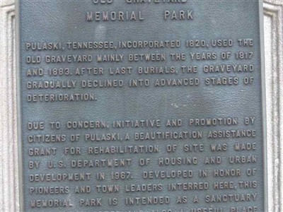 Old Graveyard Memorial Park on Sysoon