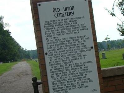 Old Union Cemetery on Sysoon