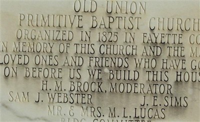 Old Union Primitive Baptist on Sysoon