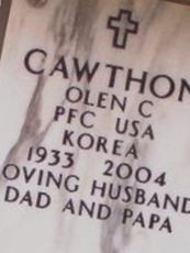 Olen C Cawthon on Sysoon