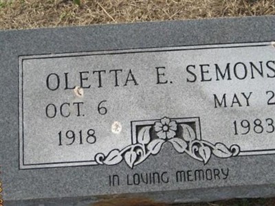 Oletta E Coran SEMONS on Sysoon