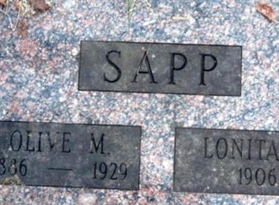 Olive "Ollie" M Sapp on Sysoon