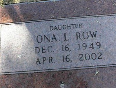 Ona Linette Row on Sysoon