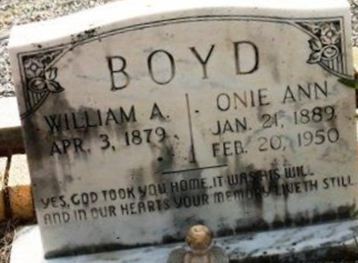 Onie Ann McManus Boyd on Sysoon