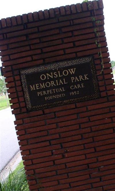 Onslow Memorial Park on Sysoon