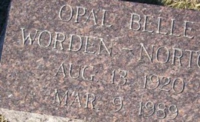 Opal Belle Worden Norton on Sysoon