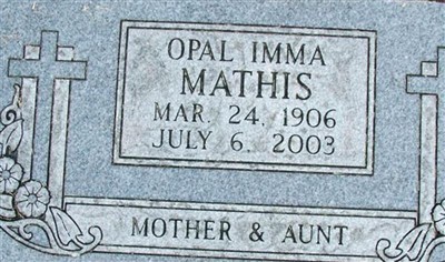 Opal Imma Mathis on Sysoon
