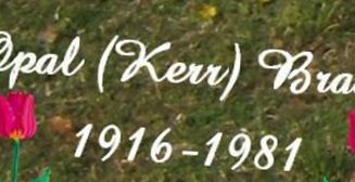 Opal Merrel Kerr Braden on Sysoon
