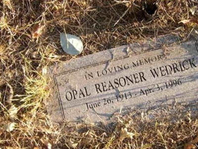 Opal Reasoner Wedrick on Sysoon