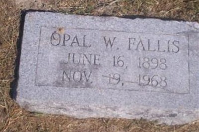Opal W Fallis on Sysoon